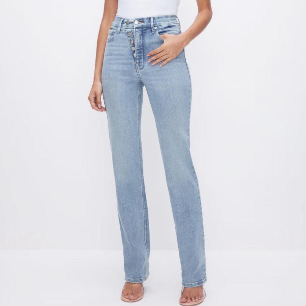 NWT Revolve Good American 90s Good Icon High Rise Straight Jeans Plus Sz 30